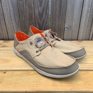 Columbia Bahama Vent Relaxed PFG Canvas Boat Shoes Tan BM2658-267 Mens Sz 15